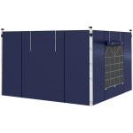 Pavėsinės &scaron;oninės dalys 3x3m ir 3x6m, oxford, langas+durys, mėlyna