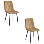 2-jų dalių valgomojo kėdžių komplektas Leobert Libra, rudas/juodas