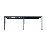 Pavėsinė Pergola deluxe wall 3.6x7.2, juoda(montuojama prie sienos)