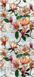 Magnolijų langų plėvelė vitražo spalvota 43x100 cm 1 vnt