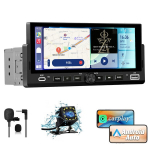 1din 6,86 colio universalus automobilių radijas Junsun palaiko belaidį carplay & Android auto gps navigaciją usb wifi fm mit Fotoaparatas