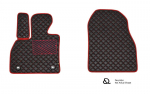 Kilimėliai QuiltyMats Renault Kangoo 2008-2020 (Krovininis) (2 vnt.), Juoda-Raudona /16-12