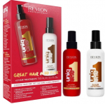Plaukų priežiūros priemonių rinkinys pažeistiems plaukams Revlon Professional UniqOne Hair Treatment Duo Pack