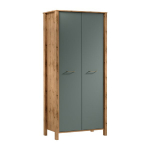 Spinta Indigo S2D, 90x53x199.5 cm, žalia/ruda