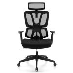 Ergonomi&scaron;ka biuro kėdė su N tipo juosmens atrama, juoda, Ergonomi&scaron;ka biuro kėdė su N tipo juosmens atrama, juoda