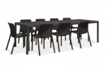 9-ių dalių lauko baldų komplektas Tiberina Biastrot/Tevere, stalas 211-275 cm, Anthracite