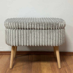 Pufas Mini Oslo Linen, pilkas