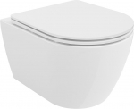 Mexen Carmen WC dubuo be apvado &bdquo;Rimless Tornado&ldquo; su lėtai uždaromu dangčiu slim, duroplastikas, blizgi balta - 30880300T, 49x36,5x34 cm