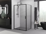 Mexen Exo varstoma du&scaron;o kabina 110 x 75 cm, skaidri, juoda - 819-110-075-70-00