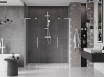 Mexen Velar L Duo stumdomos du&scaron;o durys 200 cm, skaidrios, baltos - 871-200-003-02-20