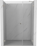 Mexen Lunar-B kairiųjų varstomų durų du&scaron;o sienelė 145 cm, permatoma, &scaron;lifuotas nikelis - 832S-145-050-97-00-L
