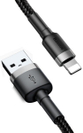 Kabelis USB Lightning iPhone, 3m, juodai pilkas