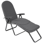 Gulimoji kėdė su pagalvėle PATIO Modena Oval Plus pilka poliesterio, patogi, 180x47 cm