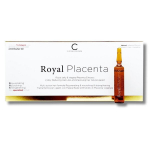 Karali&scaron;kos ampulės su augaline placenta nuo plaukų slinkimo Cosmofarma Royal Placenta 12 x 10 ml