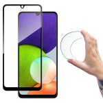 Apsauginė stiklo plėvelė Samsung Galaxy A22 4G su rėmeliu, juoda