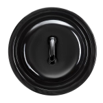 Emaliuotas dangtis, 22 cm, juodas