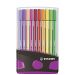 Flomasterių rinkinys Stabilo Pen 68 violetiniame dėkle, 20 vnt.