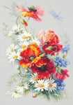 Siuvinėjimo rinkinys Magic Needle "Poppies and Daisies" 100-061