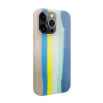 Evelatus Apple iPhone 15 Pro silikoninis dėklas, įvairiaspalvis, mėlynai rožinis
