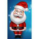 Deimantinė mozaika su rėmeliu TM Varvikas, 20x30 cm LC022e Santa Claus
