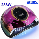 UV LED nagų lempa LIVMAN SUN C3 manikiūrui ir pedikiūrui, 288W, 63LED