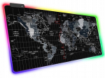 RGB žaidimų pelės kilimėlis su pasaulio žemėlapiu