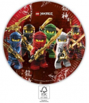Vienkartinės popierinės lėk&scaron;tės Lego Ninjago, 8 vnt.