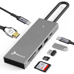 REAGLE HUB USB-C HDMI 4K 60Hz 2K 144Hz USB C 3.2 PD 100W KORTELIŲ SKAITYTOJAS M1 M2