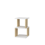 Naktinis staliukas Asir, 29,6x29,6x49,4 cm, rudas/baltas