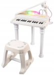 Žaislinis pianinas su mikrofonu ir kėdute