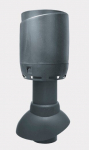 Neizoliuotas kanalizacijos vėdinimo vamzdis su gaubtu Vilpe Flow 110P/300, pilka, D110/H - 300 mm