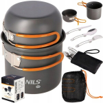 Turistinis puodas Nils Camp, 800 ml, pilkas
