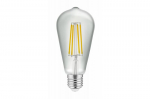 LED lemputė ST64, Filament, 4000K, E27, 6,0 W, AC220-240V, 360&deg;, 600lm, 52mA
