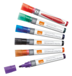 Baltos lentos žymekliai Nobo Liquid Ink, 6 vnt.