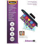 USB laikmena Fellowes Laminavimo ki&scaron;enė su lipnia nugara A4 5302202, 80 &micro;m, 100 vnt, lipni nugara