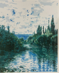 Tapyba pagal skaičius Winder Arts Kra&scaron;tovaizdis mi&scaron;kas ir upė, 40x50 cm