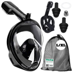 Nardymo kaukė, snorkelio kaukė, plaukimo, pilno veido, su vamzdeliu, Vitolog, L/XL dydis