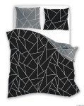 Pościel dwustronna z bawełny satynowej w geometryczny wz&oacute;r 160x200, 3 dalių