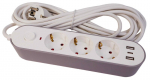 Prailgintuvas 3 kontaktų + 2 USB+Type-C 3 m a|z jungiklis