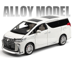 1/18 Alphard MPV lydinio automobilio modelis Lietaus metalo žaislinės transporto priemonės Automobilių modelių modeliavimo garso ir &scaron;viesos kolekcijos dovana vaikams