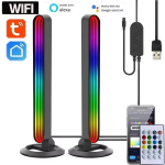 Wisciton WiFi RGB LED garso lempa, juoda