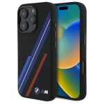 BMW Silicone Random Lines&ldquo; MagSafe&ldquo; dėklas iPhone 16 Pro Max&ldquo; &ndash; juodas