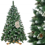 Kalėdinė eglutė Royal Trees 220 cm, tanki, su &scaron;erk&scaron;nu ir kankorėžiais