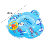 Pool accessories,Baby Inflatable Pool Float - Mermaid Pattern with Steering Wheel Horn for Kids,Style:blue shark;