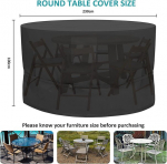 Furniture covers,SIRUITON Garden Furniture Cover - Heavy Duty Round Table Cover, Waterproof Anti-UV Dustproof &Oslash;230cm,