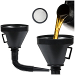 Mazuto piltuvas su filtru universalus plastikinis filtras didelis