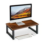 Monitoriaus laikiklis Monitoriaus stovas 15x40x23cm., tamsiai rudos/juodos spalvos