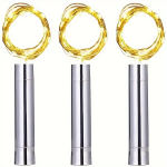 LED Pasakų Butelių Lempučių Rinkinys,  &Scaron;iltai balta (3 PACK)