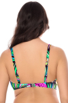 Bikini liemenėlė moterims, Vivisence, maudymosi kostiumėlis, bikinio vir&scaron;us, mink&scaron;tos liemenėlės kau&scaron;eliai, vertikalus banginio kaulas, užsegamas nugaroje, tropinis, 75E, 75E