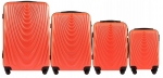 4 lagaminų komplektas su praplėtimu Falcon Wings 304 (lms, Xs) Flue Orange, Abs+